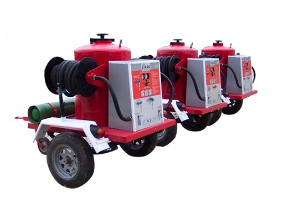 250kg capacity dry chemical powder trailer